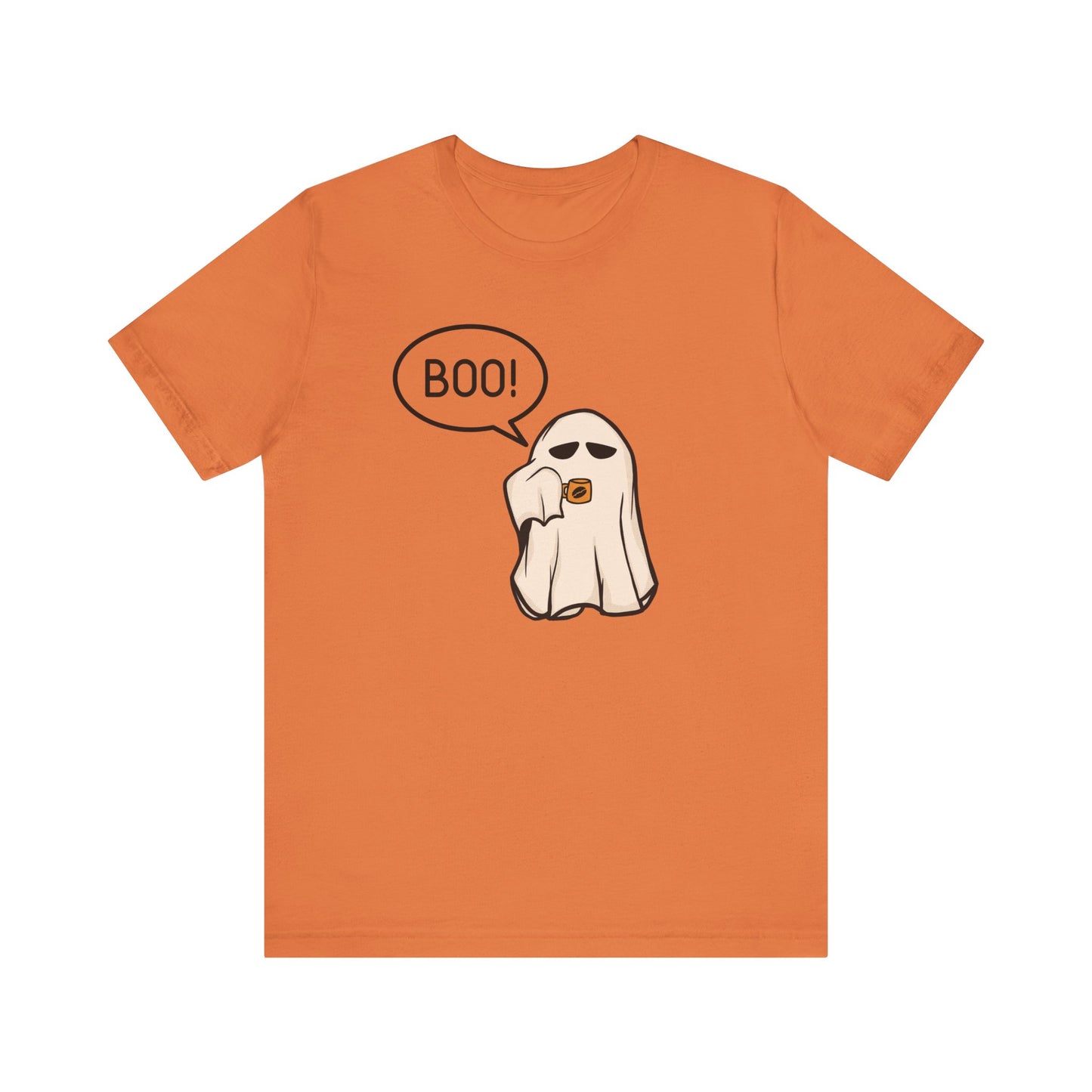 Halloween Ghost Tee, Boo T-Shirt, Fall Apparel, Short Sleeve Shirt, Cute Halloween Top, Pumpkin Spice Shirt, Spooky Vibes