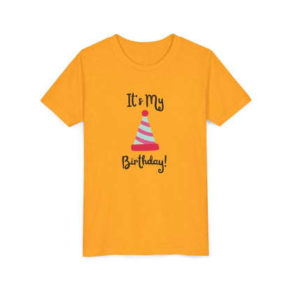 Kids Birthday Celebration Tee - "It's My Birthday!" Short Sleeve T-Shirt
