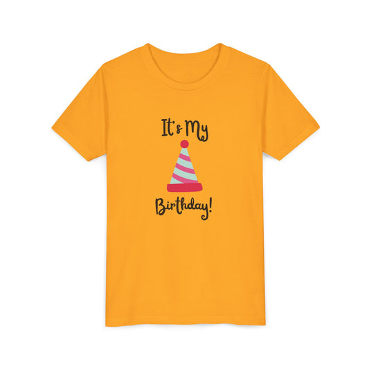 Kids Birthday Celebration Tee - "It's My Birthday!" Short Sleeve T-Shirt