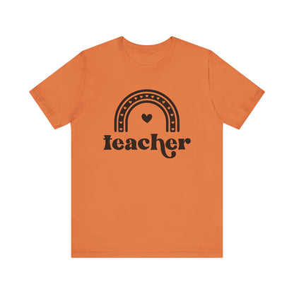 Teacher Rainbow Tee - Unisex Short Sleeve T-Shirt
