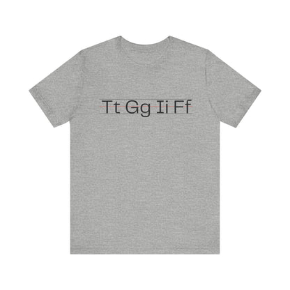 Stylish ABC Typography Unisex Tee | Casual T-Shirt, Lettering Top, Graphic Shirt, Unique Gift for Teachers, Everyday Wear