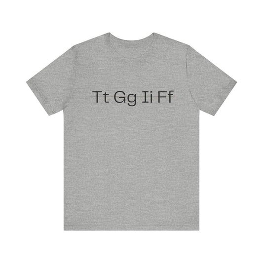 Stylish ABC Typography Unisex Tee | Casual T-Shirt, Lettering Top, Graphic Shirt, Unique Gift for Teachers, Everyday Wear