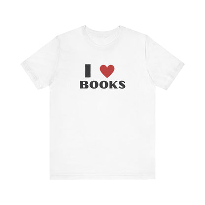 I ❤️ Books Unisex Jersey Tee - Perfect Gift for Book Lovers
