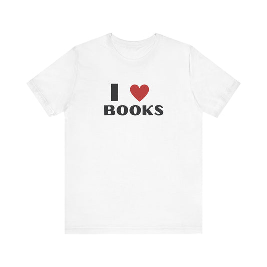 I ❤️ Books Unisex Jersey Tee - Perfect Gift for Book Lovers