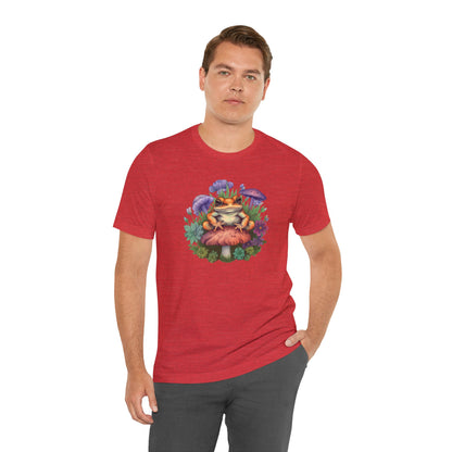 Frog and Mushroom Unisex Tee - Nature-Inspired Graphic T-Shirt