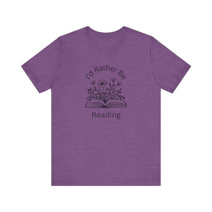 Reading Lovers Short Sleeve Tee - "I'd Rather Be Reading"