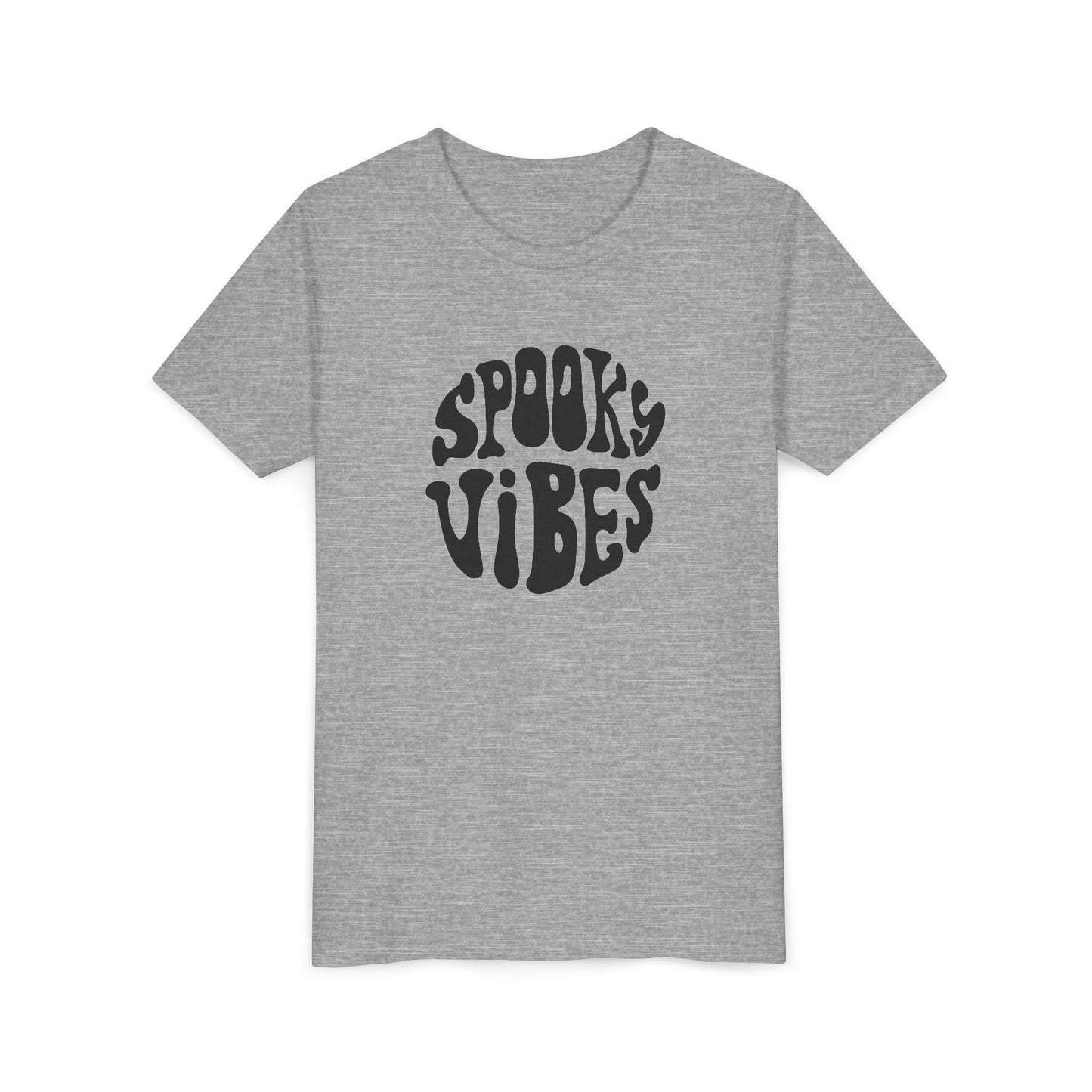 Spooky Vibes Youth Tee, Halloween Shirt, Kids Graphic Tee, Fun Costume Top, Autumn Apparel, Party Wear