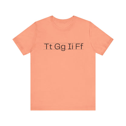 Stylish ABC Typography Unisex Tee | Casual T-Shirt, Lettering Top, Graphic Shirt, Unique Gift for Teachers, Everyday Wear