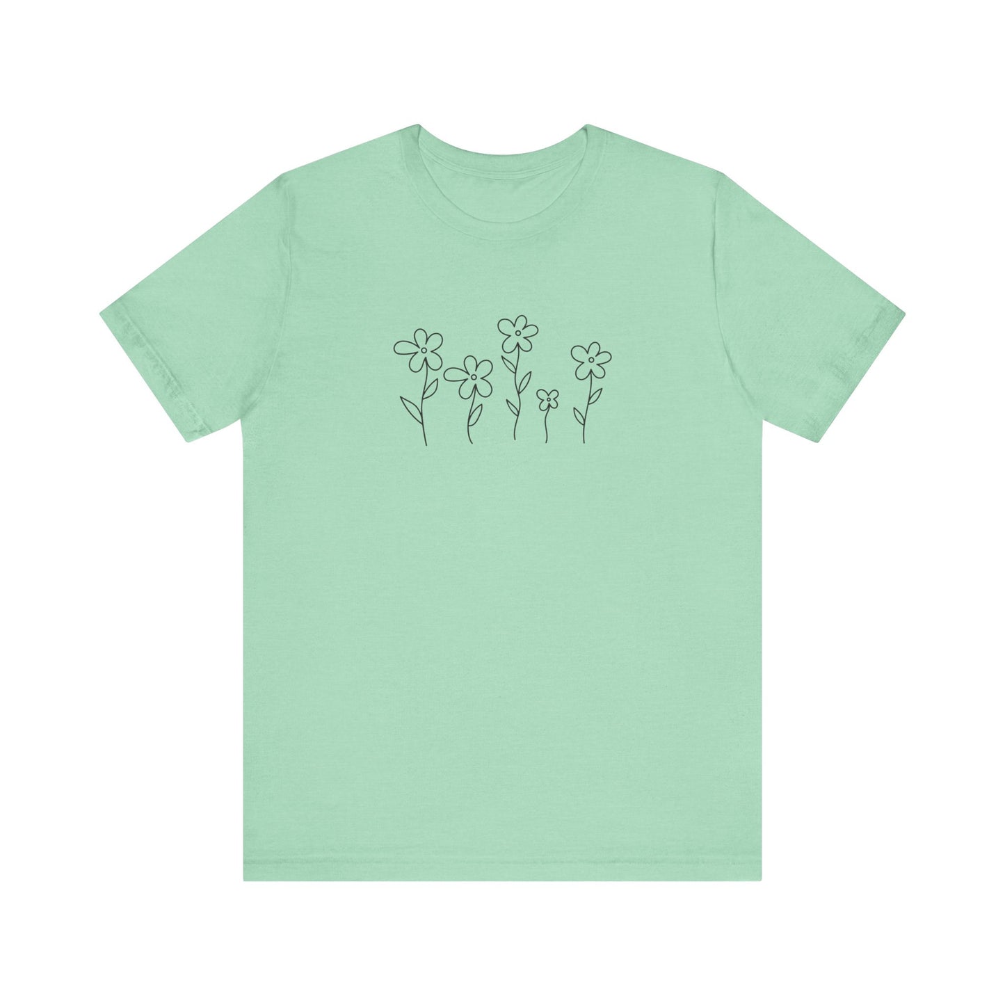 Floral Graphic Tee - Casual Comfort for Nature Lovers