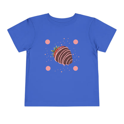 Chocolate Strawberry Toddler Tee - Cute Short Sleeve Kids Shirt for Birthdays & Special Occasions