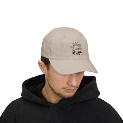 Inspirational Classic Dad Cap - "Let Your Light Shine"