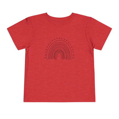 Toddler Rainbow Short Sleeve Tee - Cute Kids' T-Shirt for Playtime and Celebrations