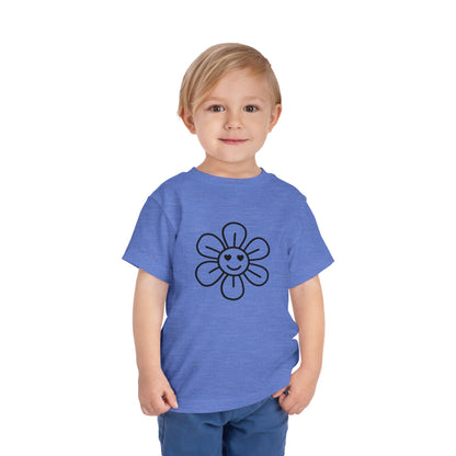 Happy Flower Toddler Short Sleeve Tee - Cute & Comfortable Kids T-Shirt