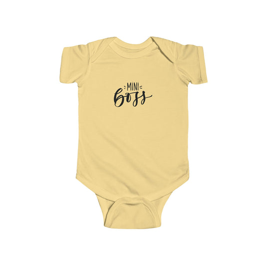 Mini Boss Infant Bodysuit - Cute Baby Outfit for Newborns and Toddlers