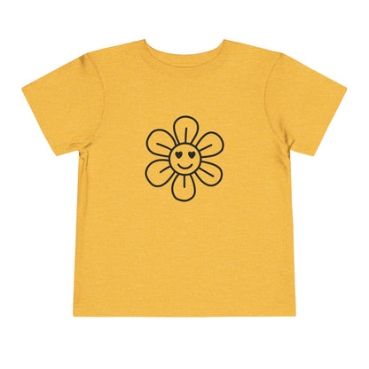 Happy Flower Toddler Short Sleeve Tee - Cute & Comfortable Kids T-Shirt
