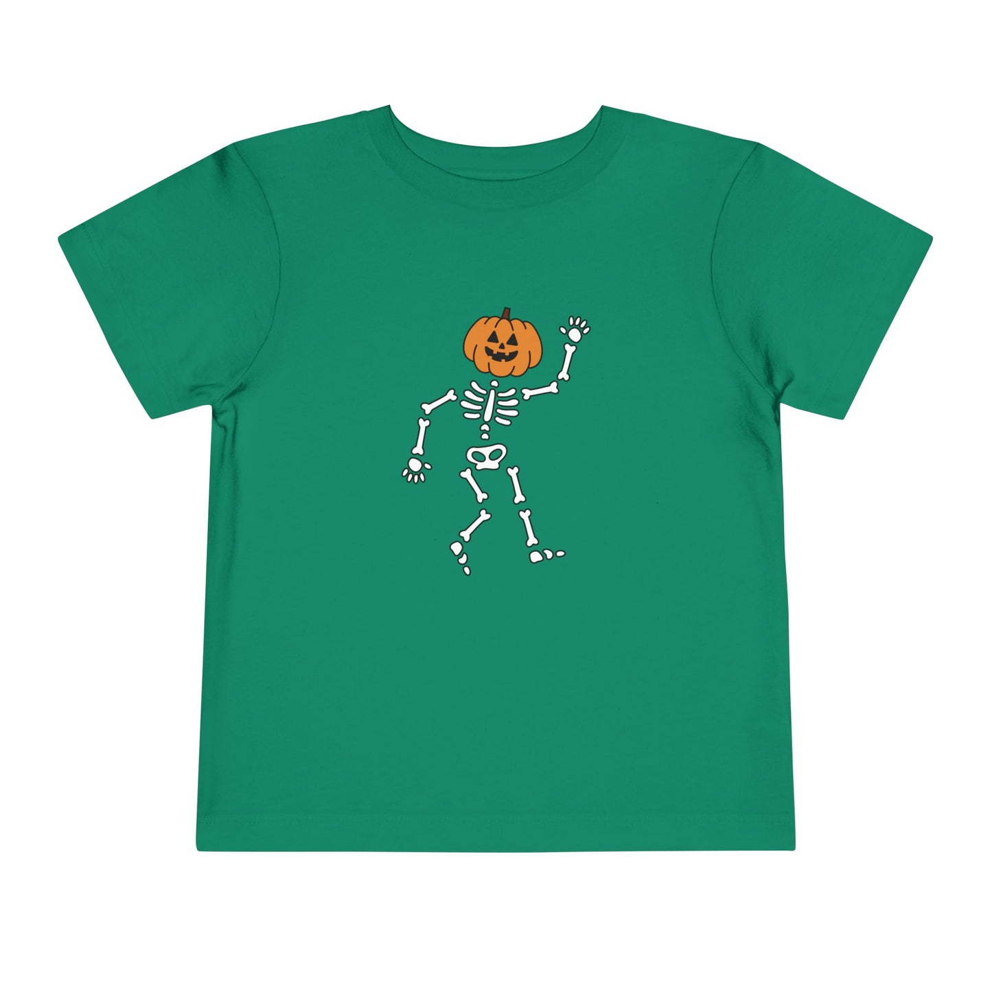 Cute Halloween Skeleton Toddler Tee, Halloween Shirt, Pumpkin Skeleton Tee, Toddler Costume Top, Kids Halloween Apparel
