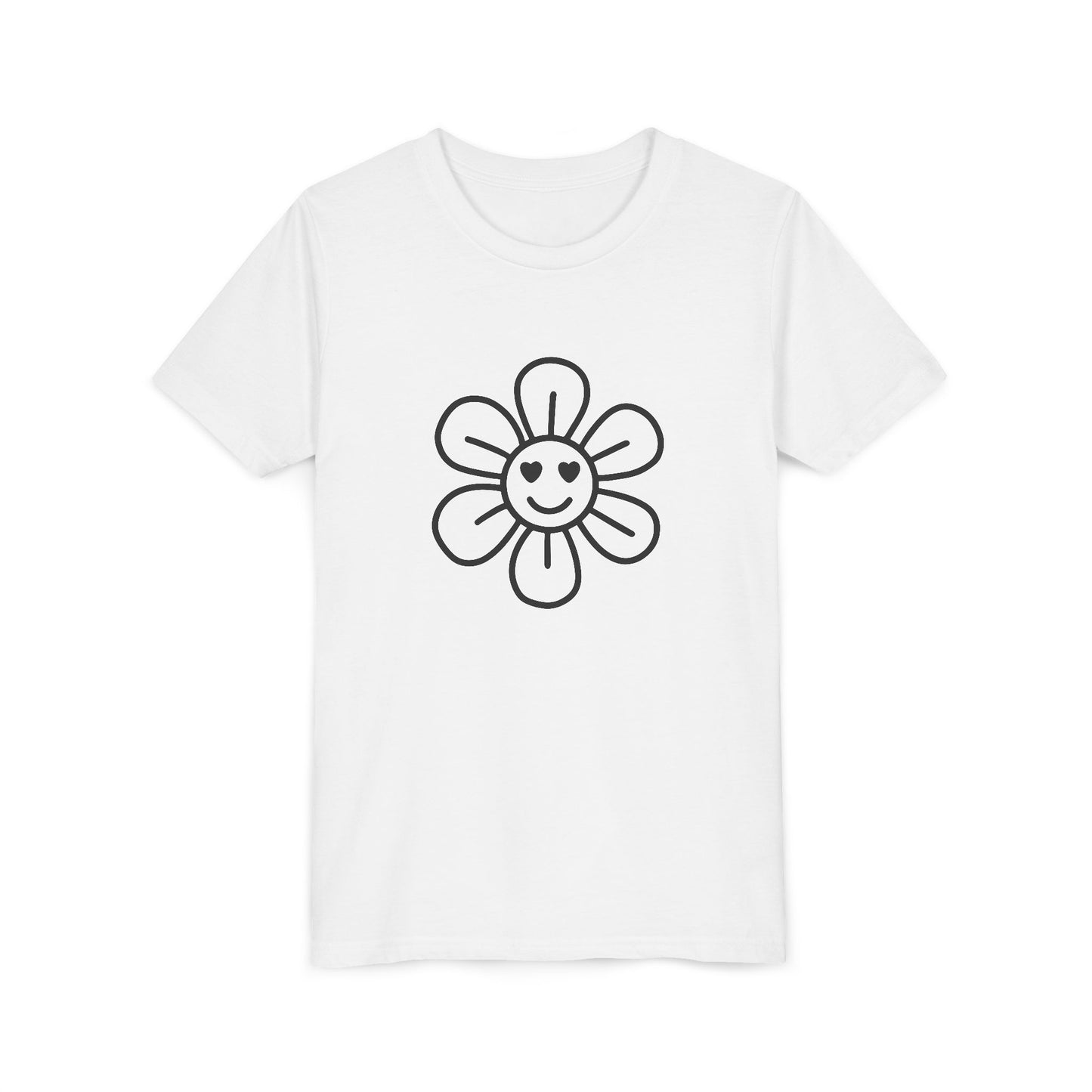 Cute Flower Youth Short Sleeve Tee - Happy Kids Tee for Summer & Beaming Occasions