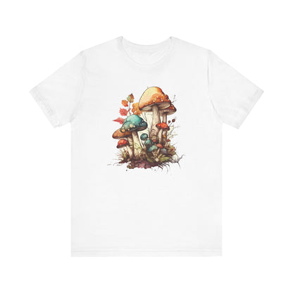 Whimsical Mushroom Graphic Tee - Nature Lover's Unisex Jersey T-Shirt