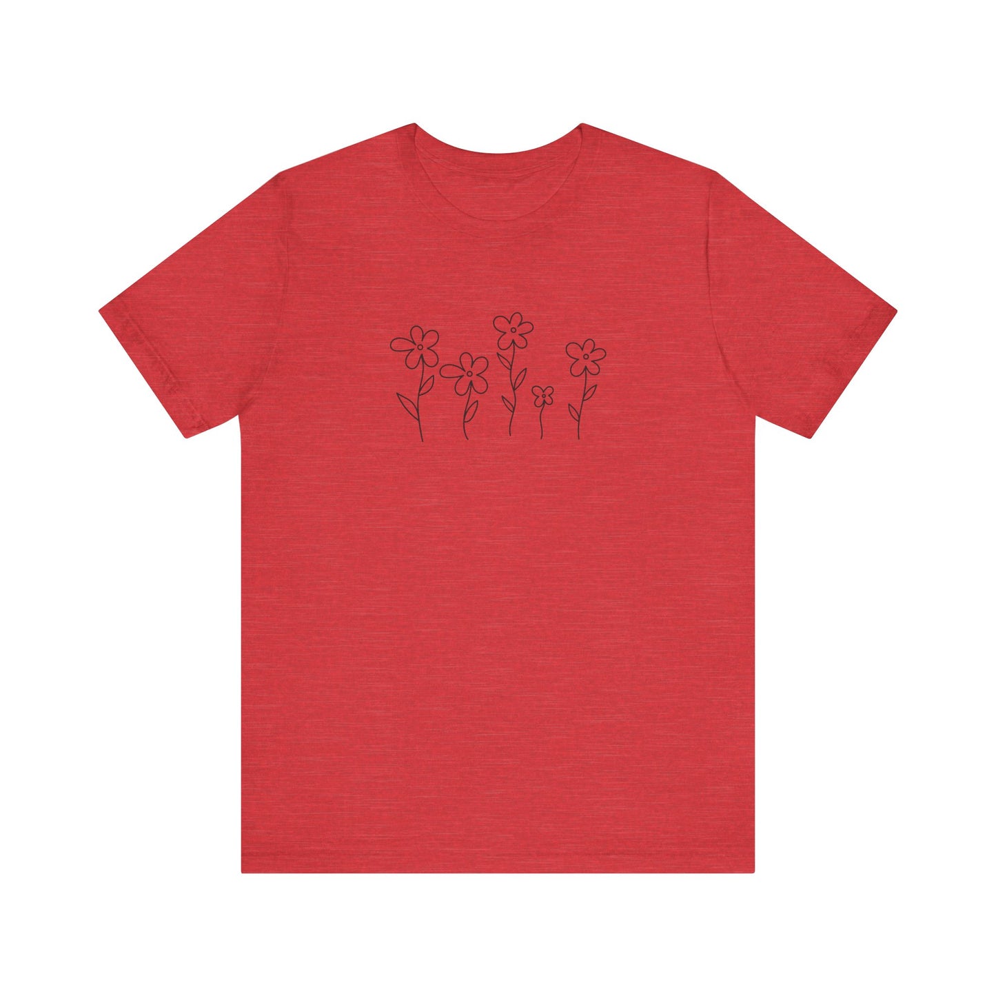 Floral Graphic Tee - Casual Comfort for Nature Lovers