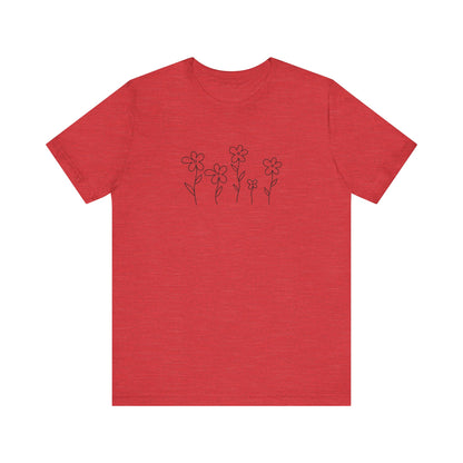 Floral Graphic Tee - Casual Comfort for Nature Lovers