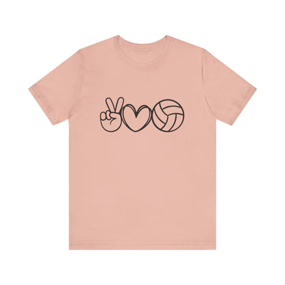 Peace Love Volleyball Unisex Jersey Tee