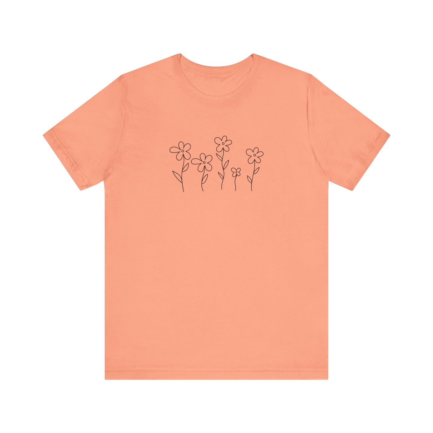 Floral Graphic Tee - Casual Comfort for Nature Lovers