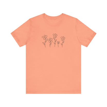 Floral Graphic Tee - Casual Comfort for Nature Lovers
