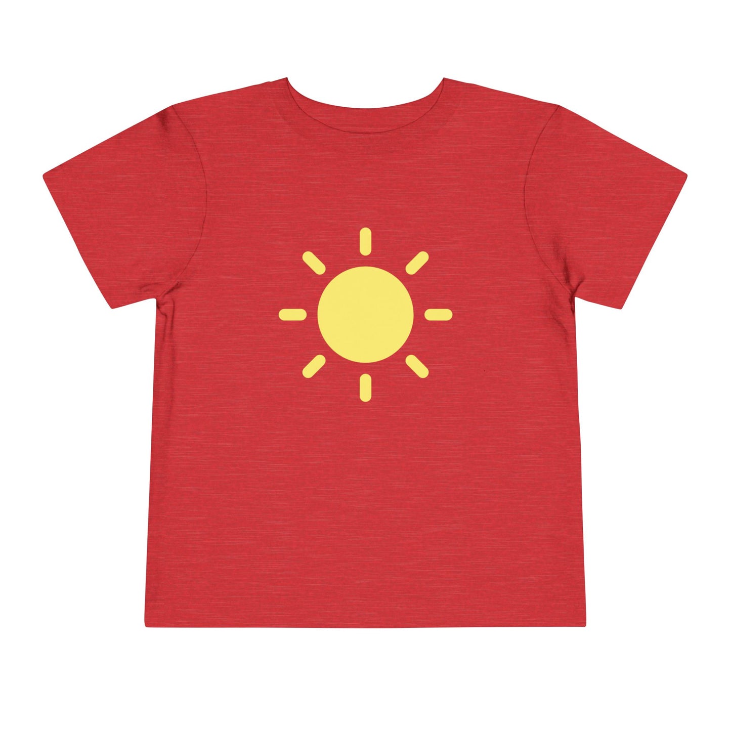 Sunny Days Toddler Short Sleeve Tee - Bright Yellow Sun Design for Playful Kids