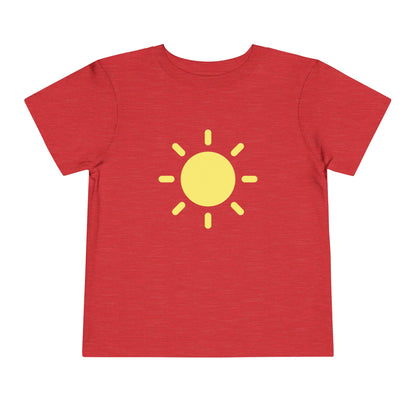 Sunny Days Toddler Short Sleeve Tee - Bright Yellow Sun Design for Playful Kids
