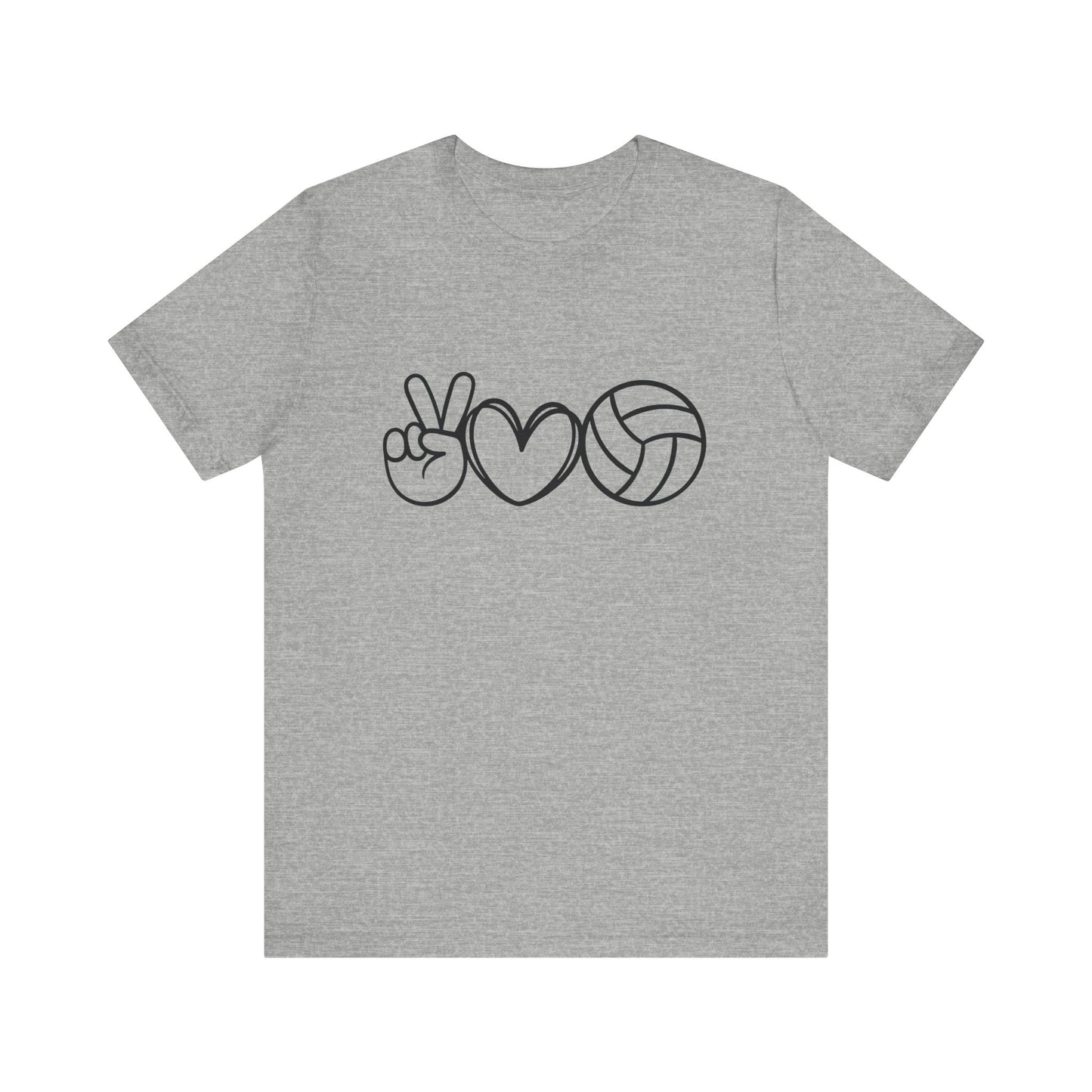 Peace Love Volleyball Unisex Jersey Tee