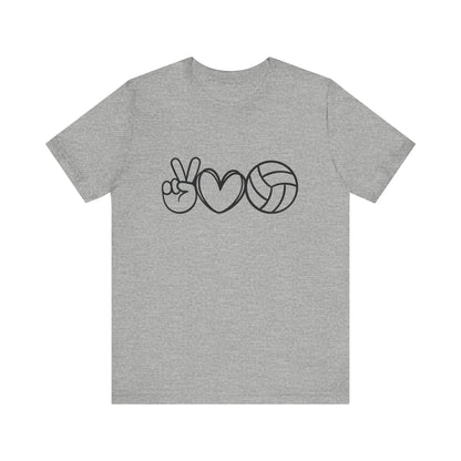 Peace Love Volleyball Unisex Jersey Tee