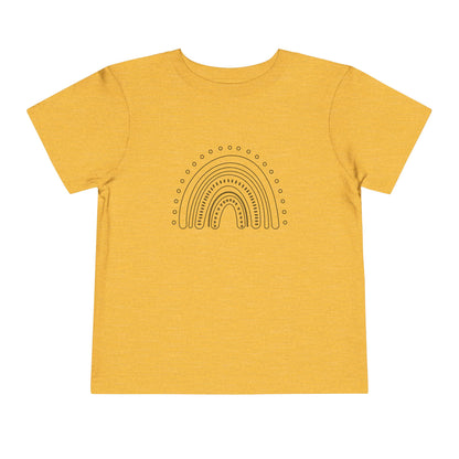 Toddler Rainbow Short Sleeve Tee - Cute Kids' T-Shirt for Playtime and Celebrations