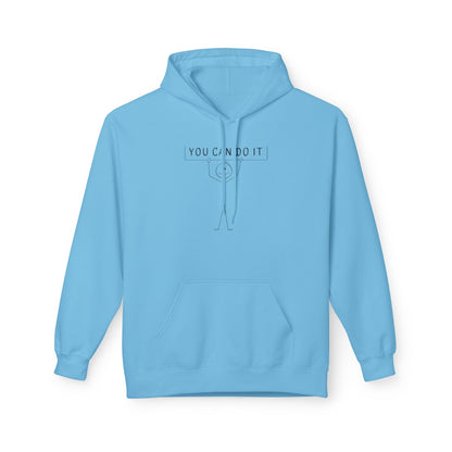 Motivational Fleece Hoodie - 'You Can Do It'