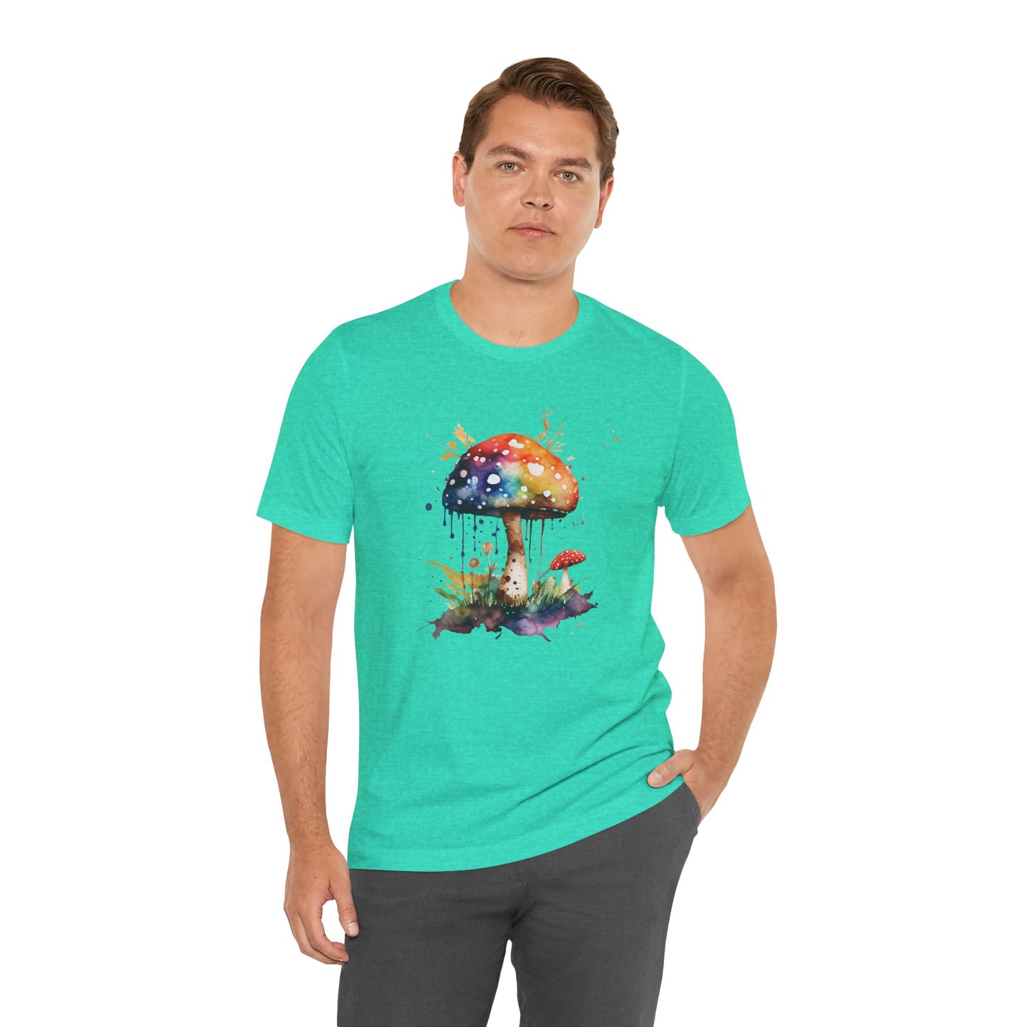 Colorful Mushroom Art Unisex Tee - Playful & Whimsical Design for Nature Lovers