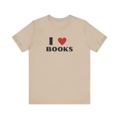 I ❤️ Books Unisex Jersey Tee - Perfect Gift for Book Lovers