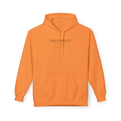 Motivational Fleece Hoodie - 'You Can Do It'