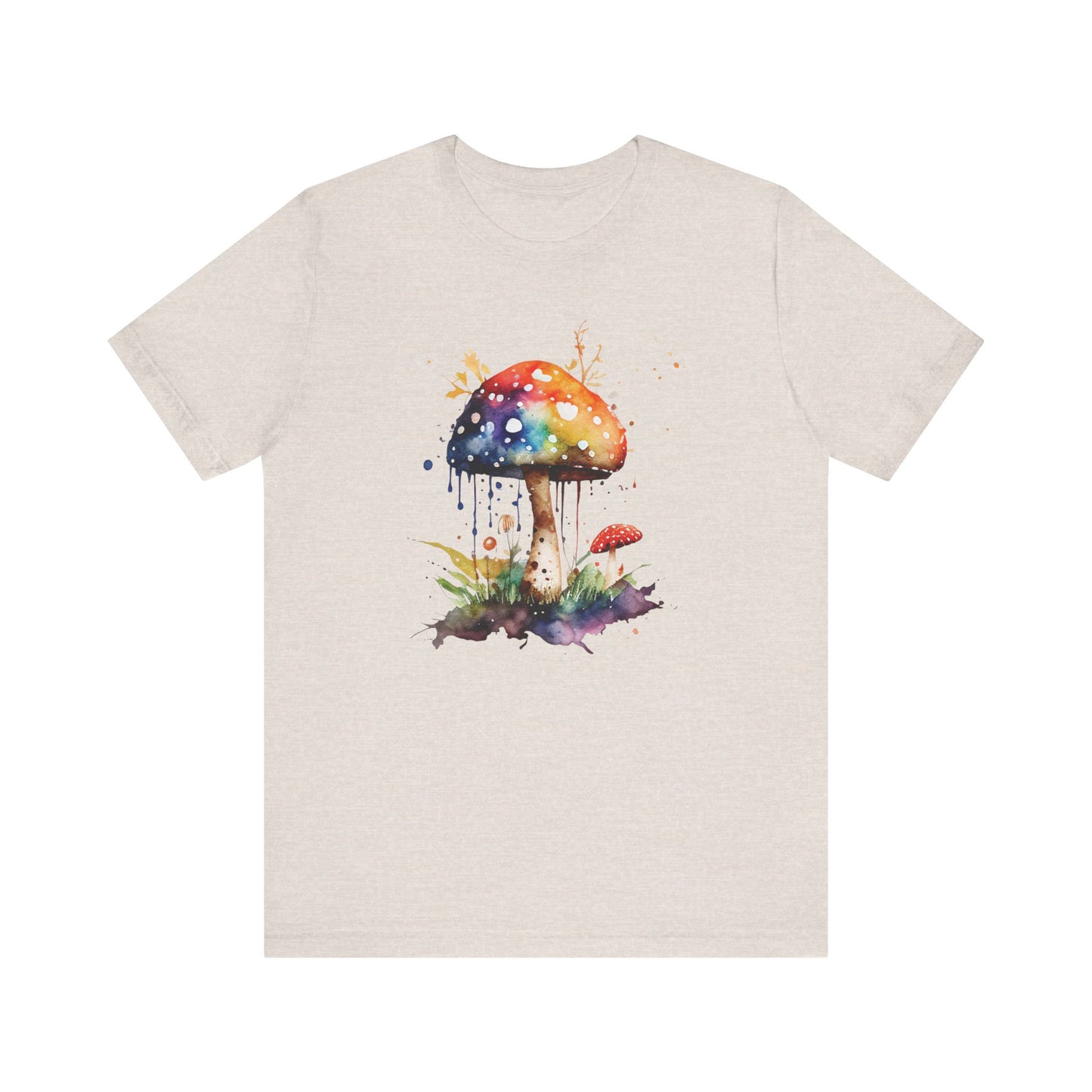 Colorful Mushroom Art Unisex Tee - Playful & Whimsical Design for Nature Lovers