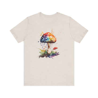Colorful Mushroom Art Unisex Tee - Playful & Whimsical Design for Nature Lovers