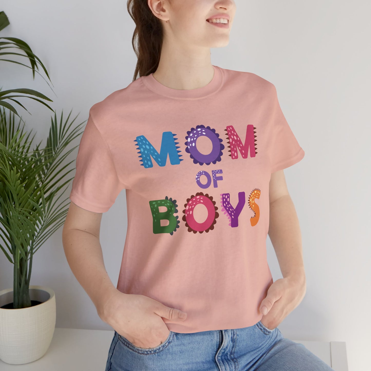 Mom of Boys T-Shirt – Fun & Colorful Tee for Proud Mothers