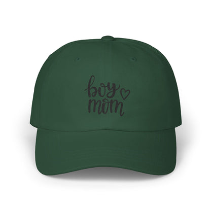 Boy Mom Classic Dad Cap - Stylish White Hat for Proud Mothers
